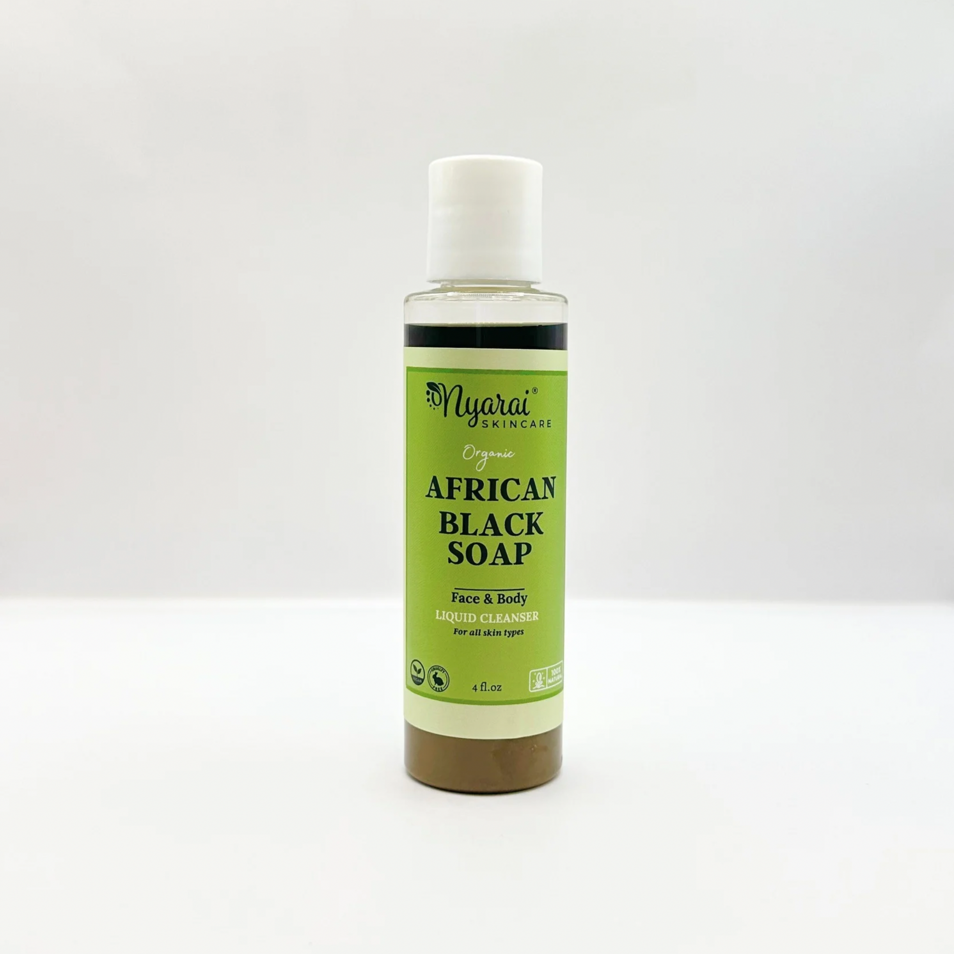 Organic Liquid African Black Soap bottle