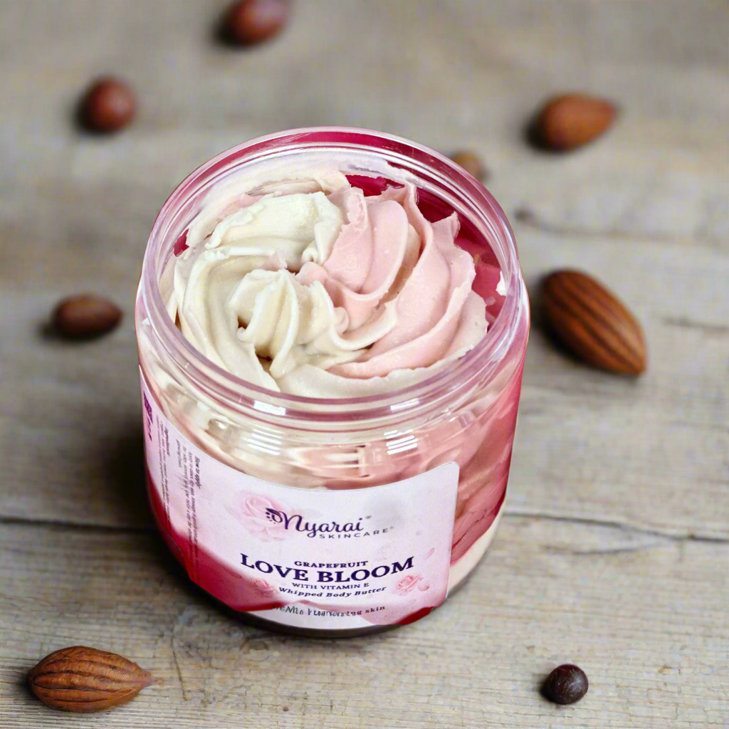 Whipped body butter cream jar - deeply hydrating natural skincare for silky smooth skin