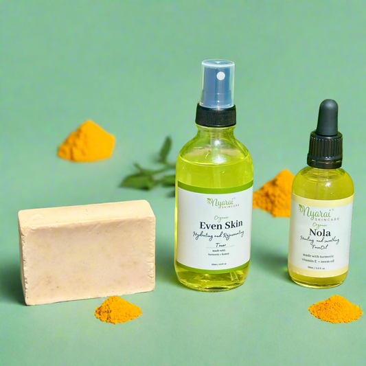Natural quick glow skincare set - brightening products for immediate skin radiance