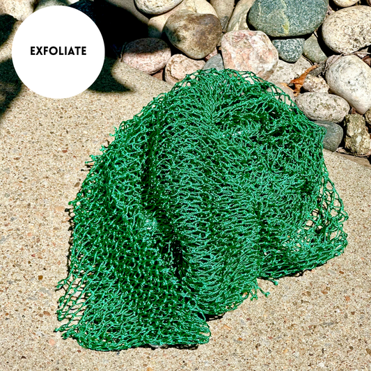 Natural African net sponge - body exfoliation and cleansing mesh sponge