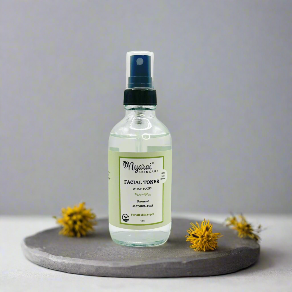 Organic witch hazel toner bottle