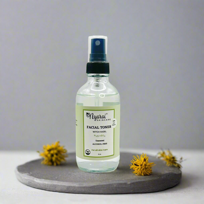 Organic witch hazel toner bottle