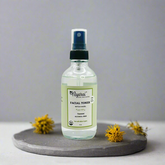 Organic witch hazel toner bottle