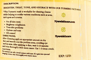 Turmeric Clay Mask with Aloe Vera and Vitamin C